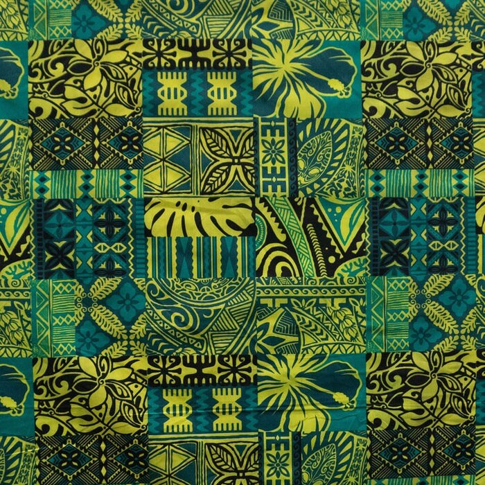 1 Yard Traditional Polynesian Tapa Design Fabric, 100% Polyester, 60 ...