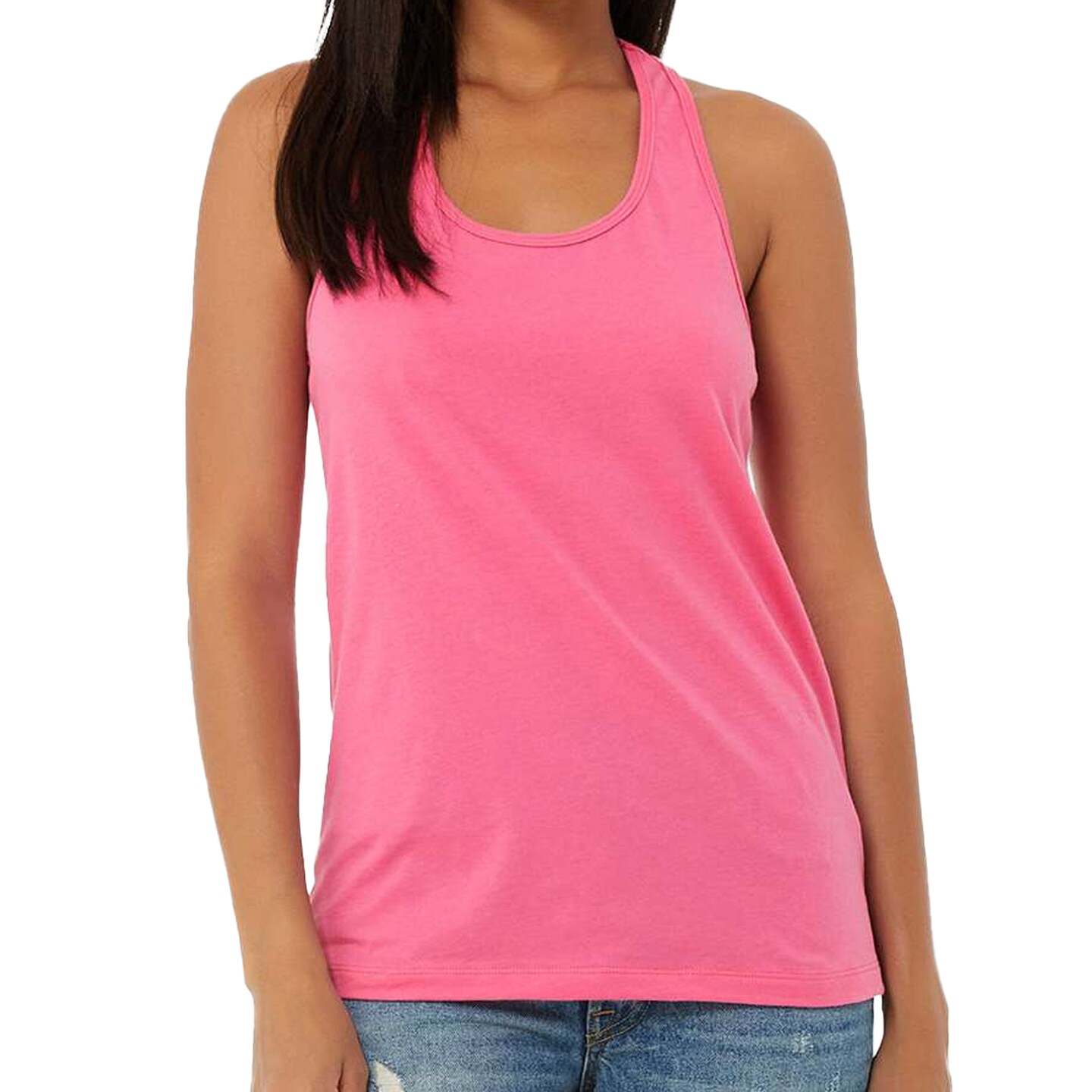 BELLA + CANVAS Women's Jersey Racerback Tank, Gym Workout Casual Tank Top