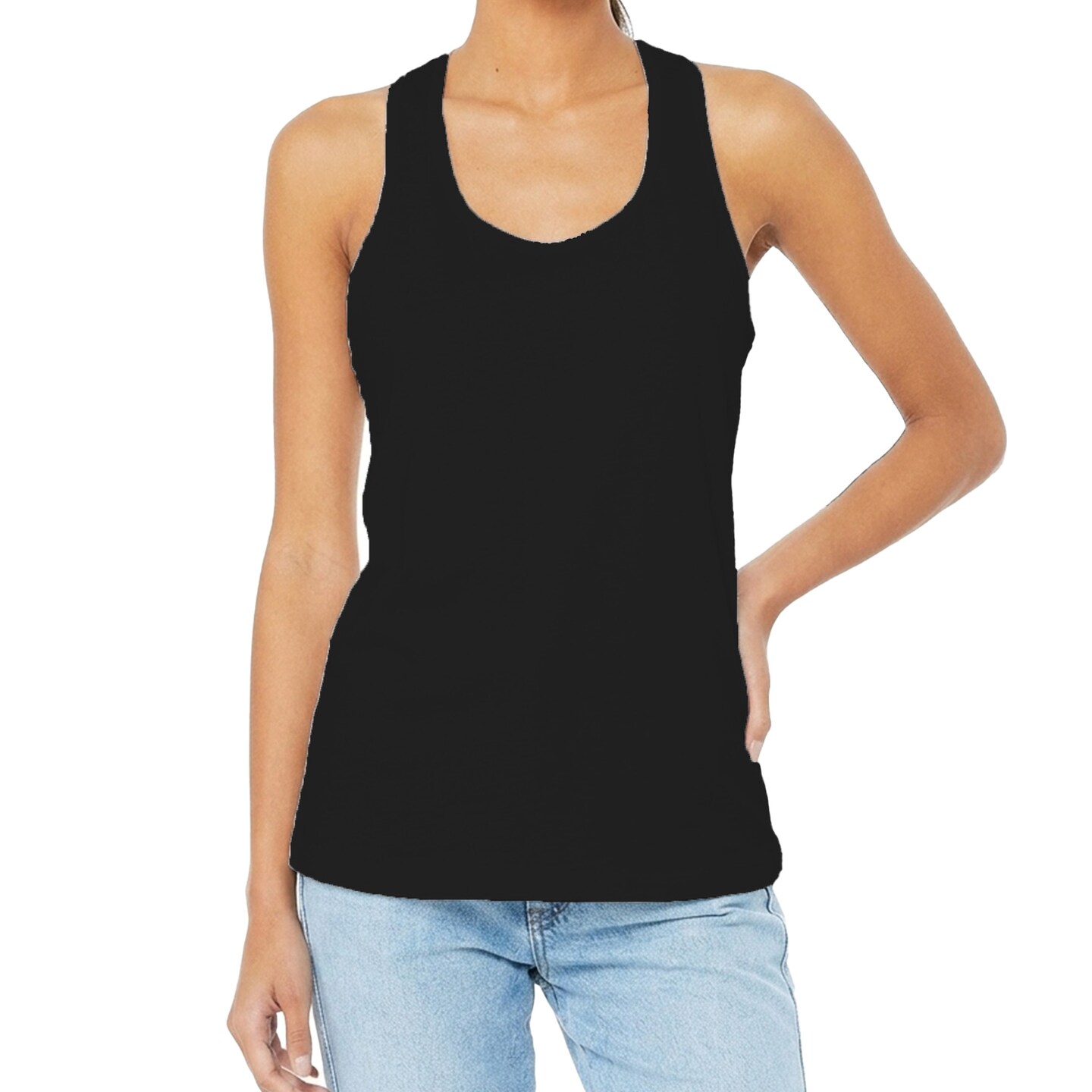 BELLA + CANVAS Women's Jersey Racerback Tank, Gym Workout Casual Tank Top