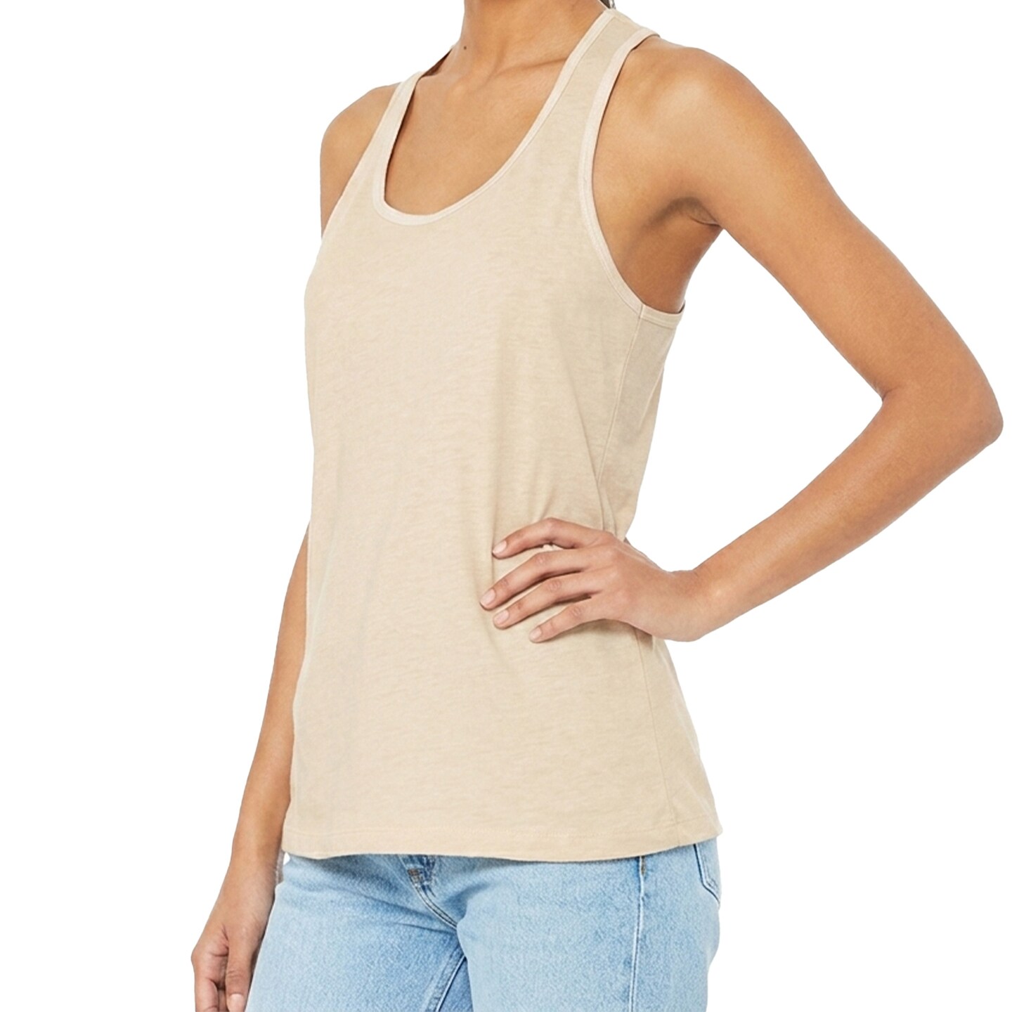 BELLA + CANVAS Women's Jersey Racerback Tank, Gym Workout Casual Tank Top
