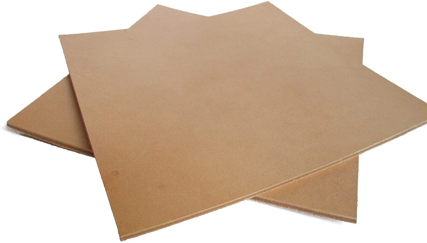9-10 oz Precut Pieces Veg Tanned Tooling Leather Leathercraft. 1pc. (8x12" (20x30cm.))