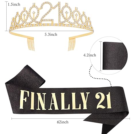 Gold Crown Princess Tiara Headband with Combs for Girls - Crystal Tiaras for Party Hair Accessories