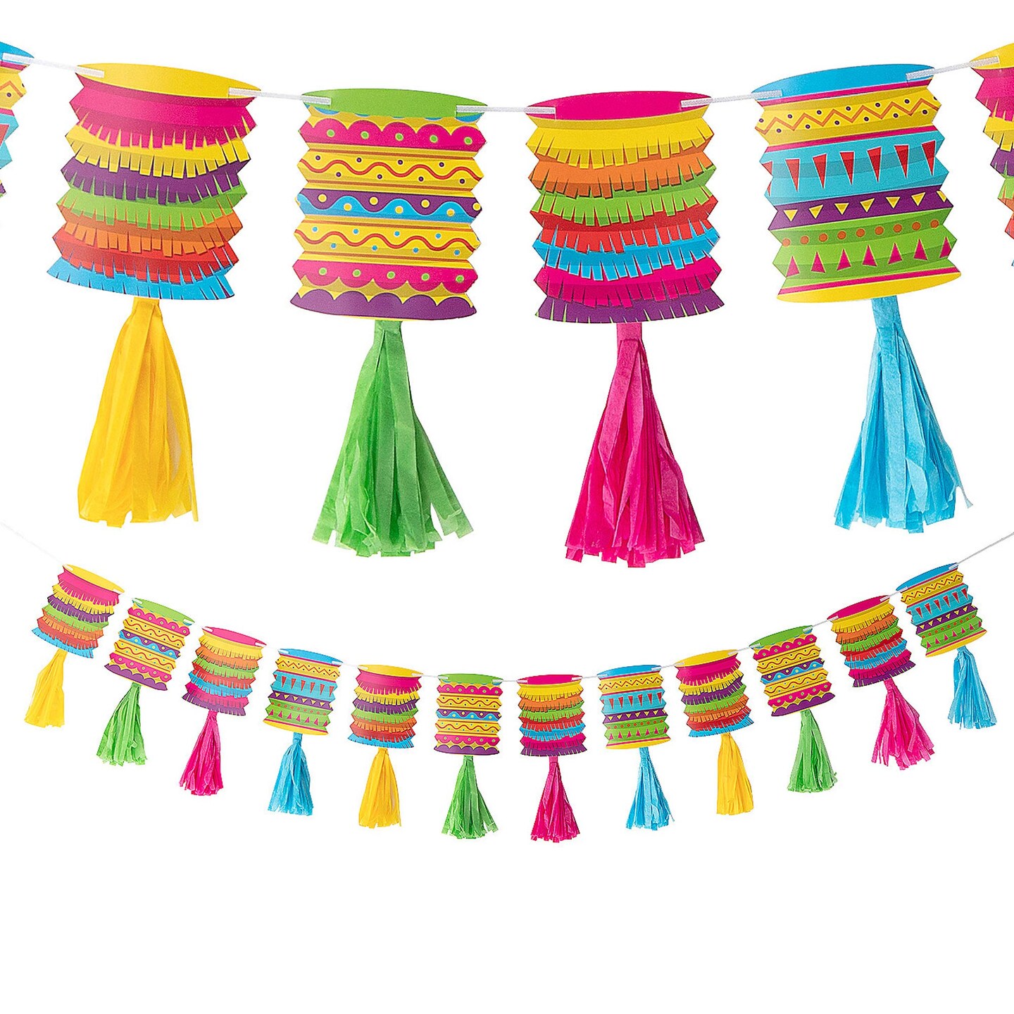 7 ft. x 5 1/2&#x22; Fiesta Lantern Garland