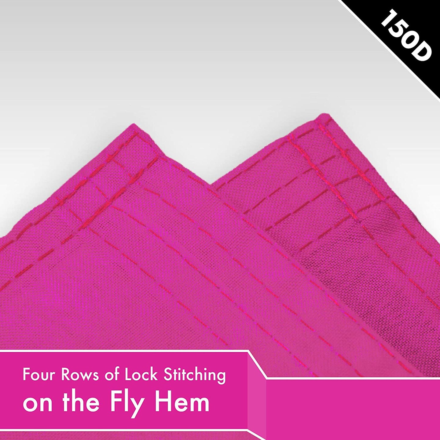 G128 Solid Pink Color Flag | 3x5 feet | Printed 150D, Indoor/Outdoor, Vibrant Colors, Brass Grommets, Quality Polyester, Much Thicker More Durable Than 100D 75D Polyester