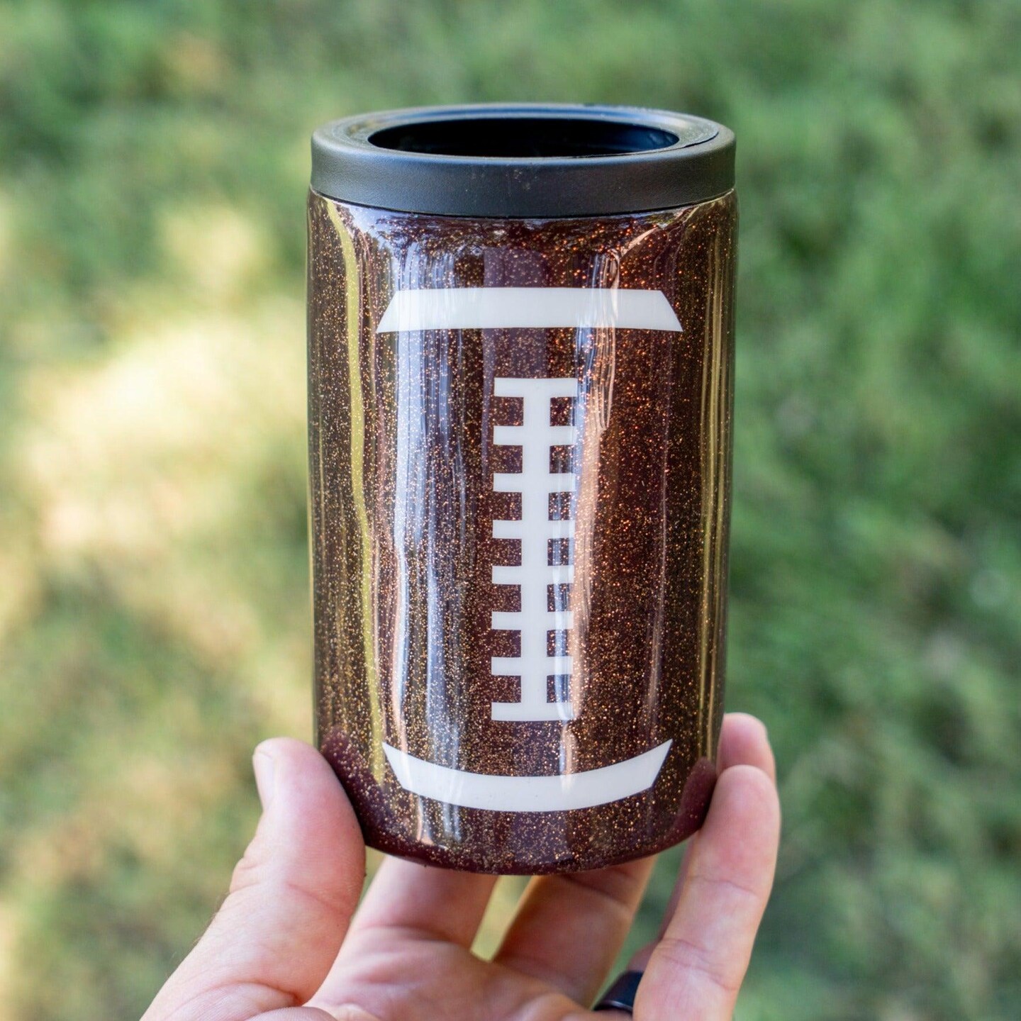 Makerflo 12 oz Thick Duozie Stainless Steel Can Cooler with Clear Splash Proof Lid | Craft-Ready for DIY Gifts & Personalization (Epoxy, UV DTF, Vinyl, and Laser Engraving)