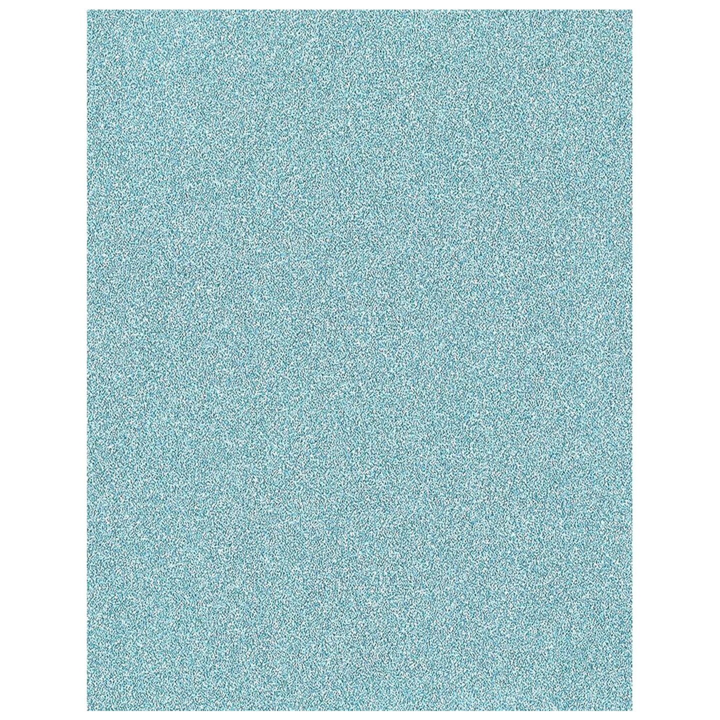 PA Paper Accents Glitter Cardstock 8.5" x 11" Sky Blue, 85lb colored cardstock paper for card making, scrapbooking, printing, quilling and crafts, 15 piece pack
