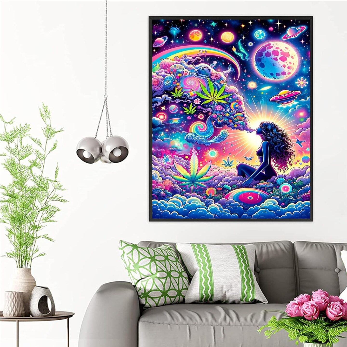 Hippie Hippy Girl Diamond Art Painting Kits (Y118-30X40) 12 x 8 x 0.22 inches