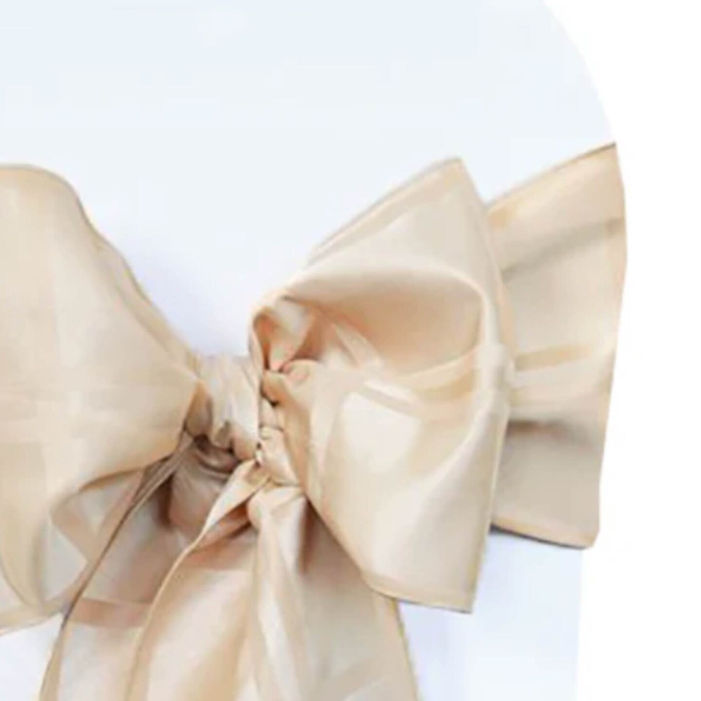 10 Pieces Champagne Plaid Jacquard Polyester Chair Sashes 7.5"x108" for Classic Event Decor