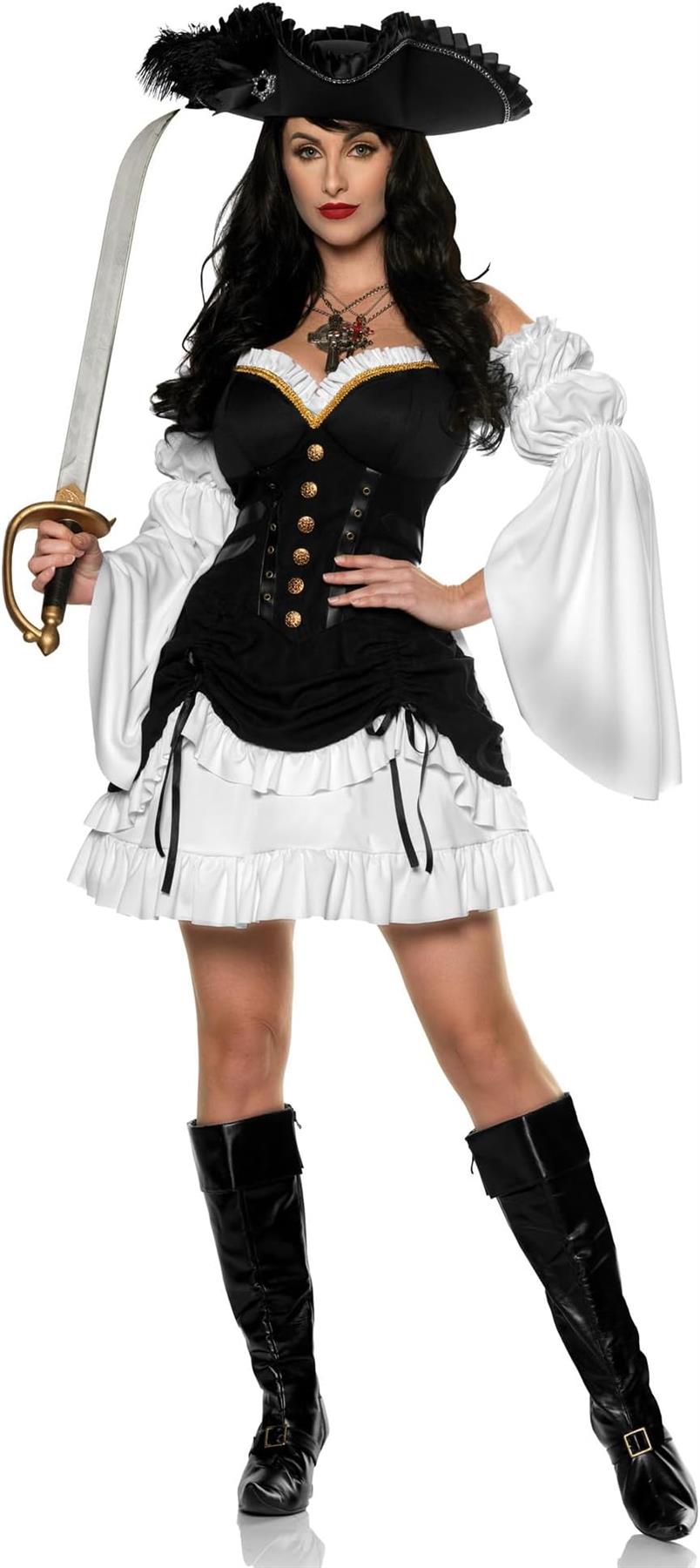 UNDERWRAPS Sexy Womens Pirate Costume - Buccaneer Dress Pirate Halloween Costumes Women (Womens Large (12-14)