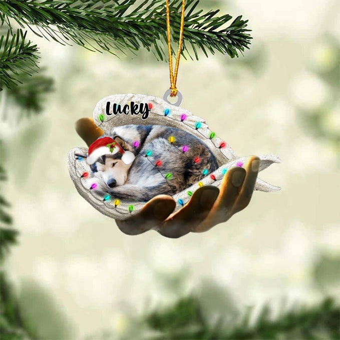 Custom Alaskan Malamute Sleeping In God Hand Christmas Ornament Memorial Dog Gift Alaskan Malamute Dog Lovers Gifts Dog MC1599 MakerPlace by Michaels