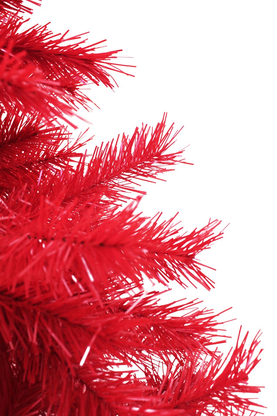 Red Norway Pine Christmas Tree PVC/Metal Hinged Branches and Heavy Duty Stand