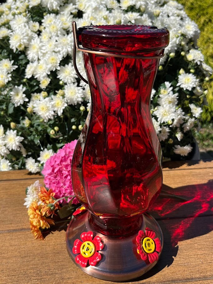 Hummingbird Feeder RED Spiral