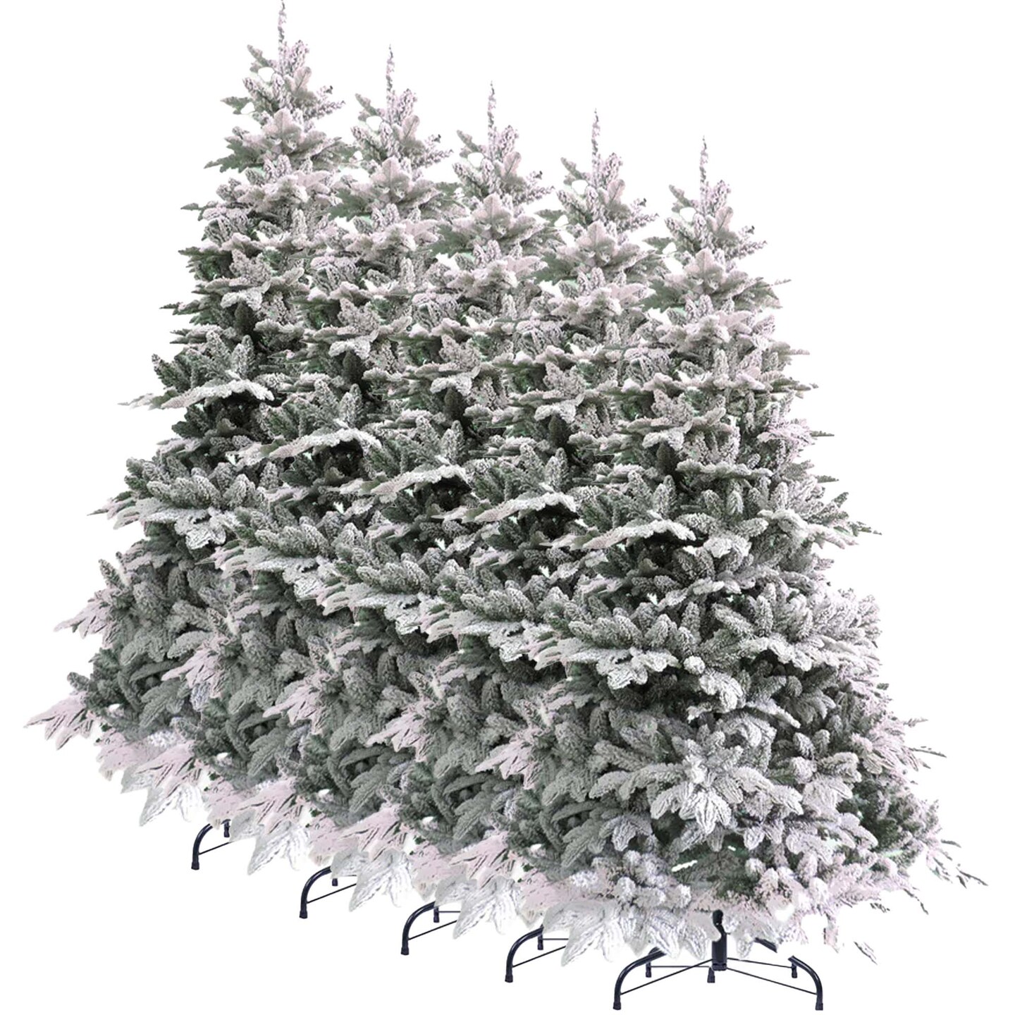7.5&#x27; Calgary Spruce Snow Flocked Christmas Tree