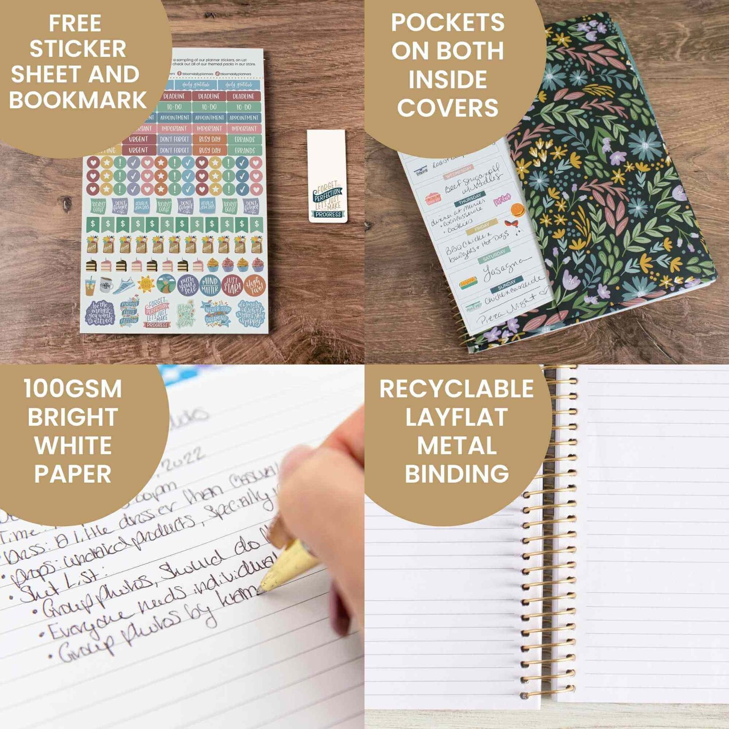 bloom daily planners 2025 Soft Cover Planner, 8.5" x 11", Be Kind