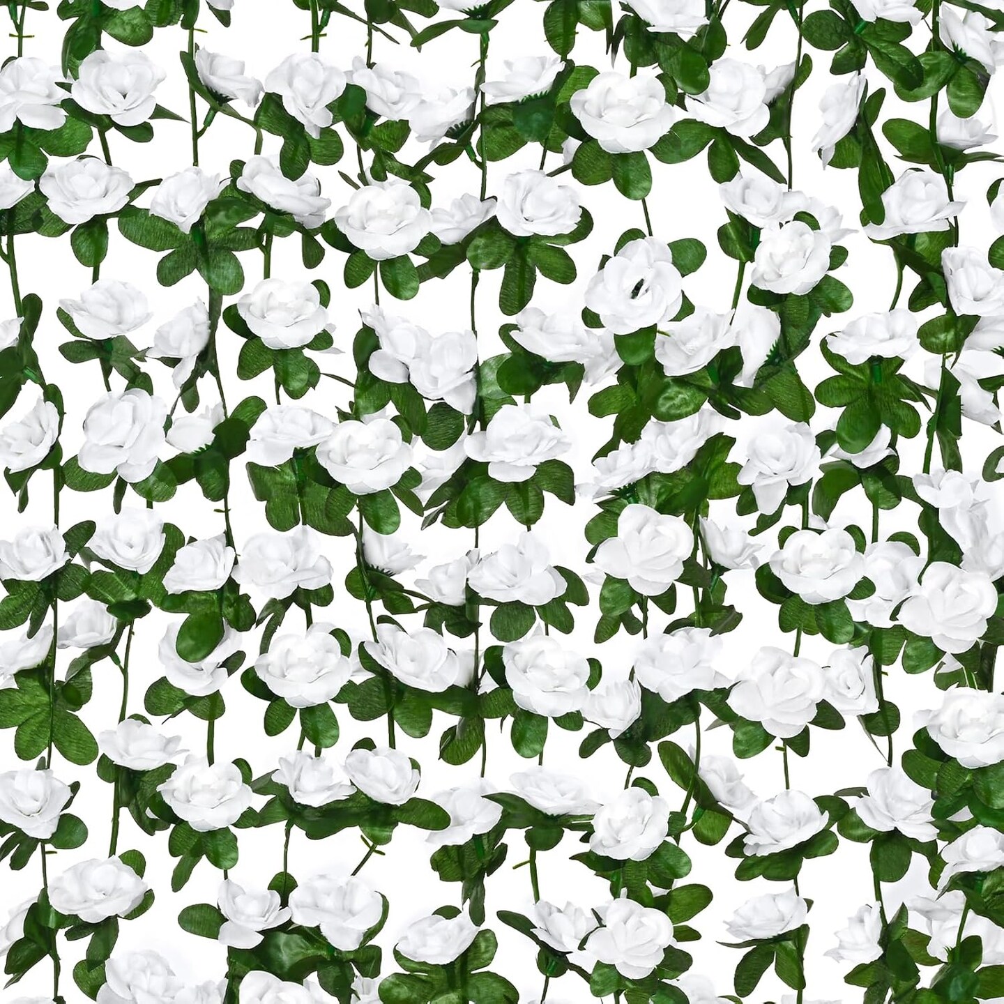 2Pcs 16.4Ft Flower Garland Artificial Spring Rose Vines