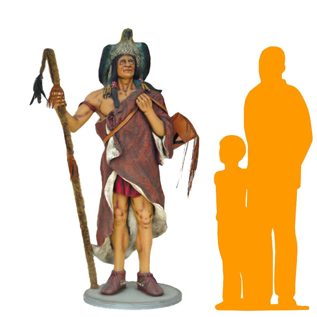 Indian Medicine Man Life Size Statue