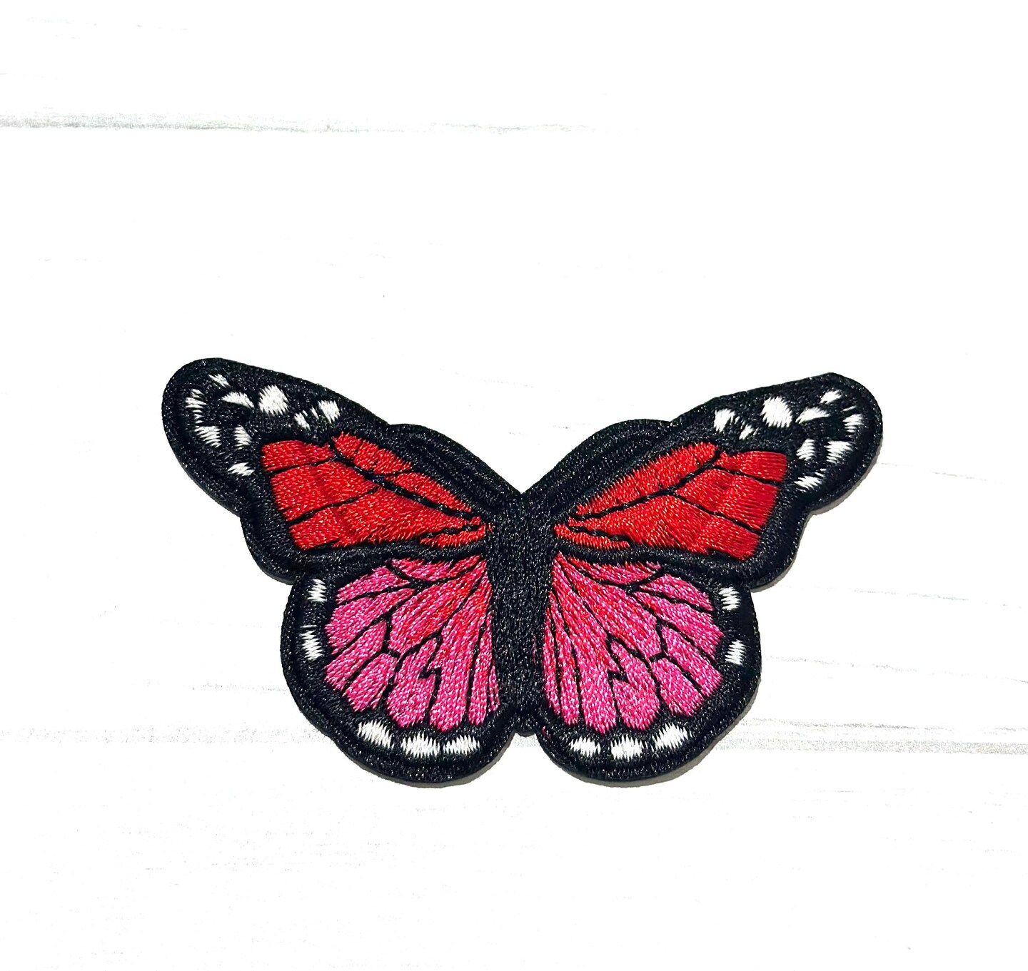 Monarch butterfly embroidered patch