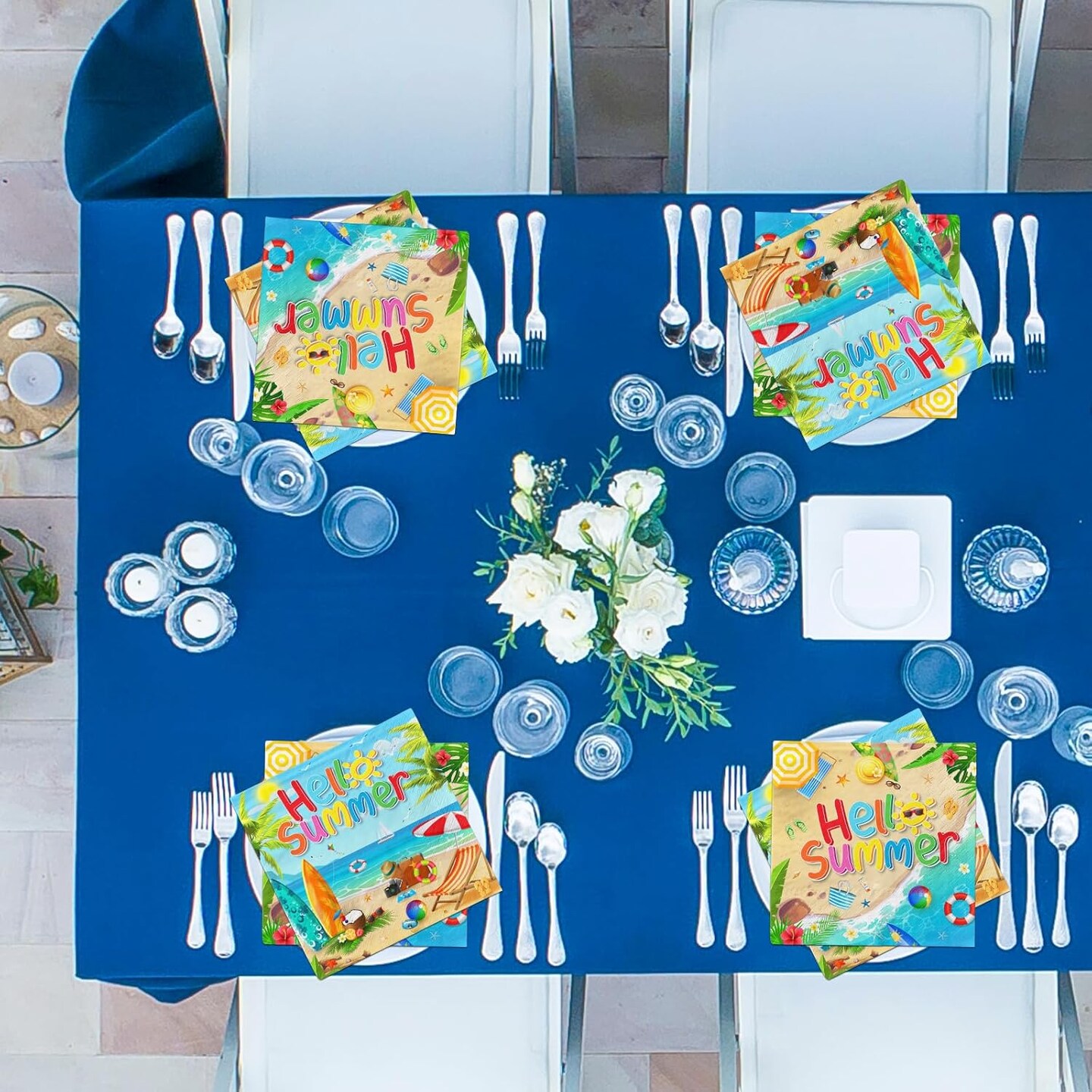 40Pcs Beach Napkins Summer Napkins Paper