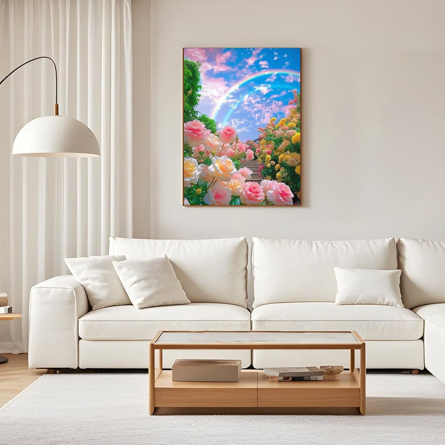 Spring Flowers 5D Diamond Art Kit – 12x16” Full Round Drill DIY Floral Painting – High-Definition Gem Art Set for Beginners – Sparkling Rhinestone Craft for Home Wall Decor