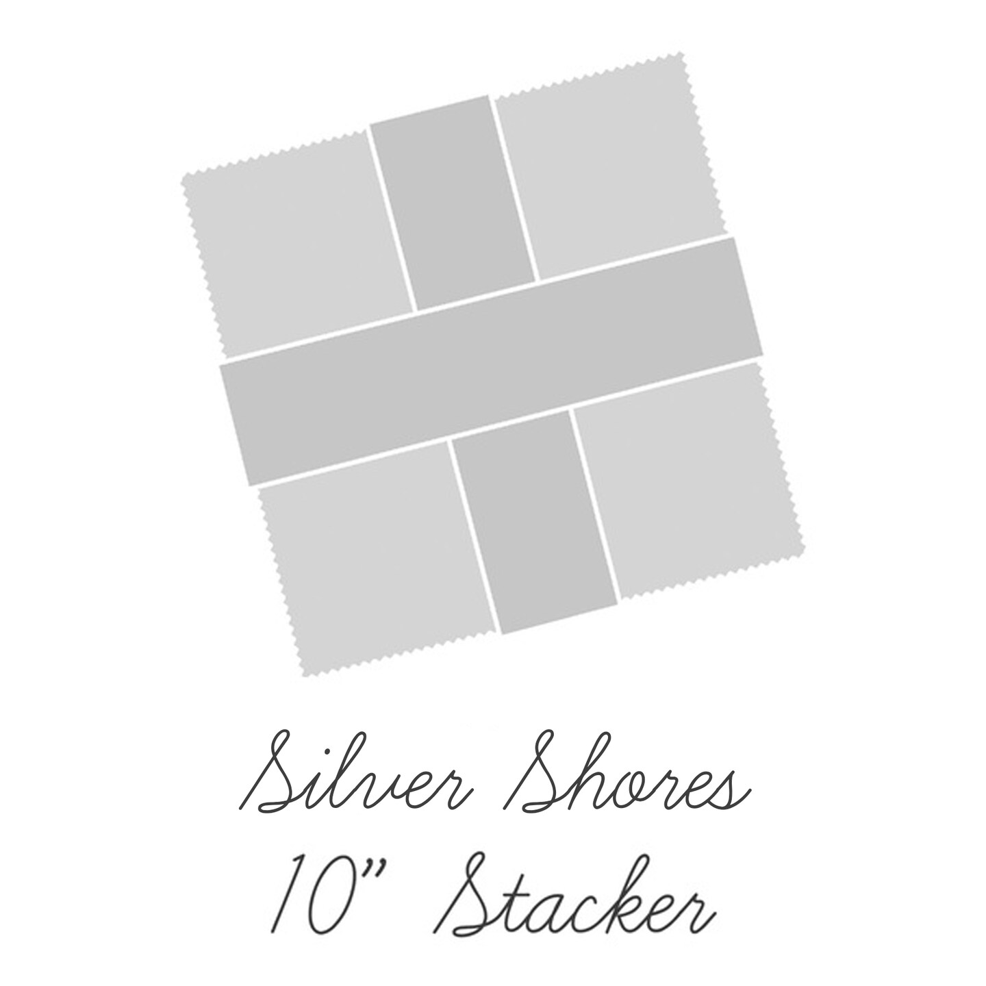 Expressions Batiks 10" Square Pack (Layer Cake / 10" Stacker) in Silver Shores by Riley Blake Designs for Riley Blake (10-23553-42)