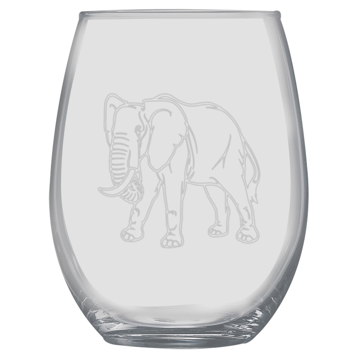 15oz Stemless Wine Glass -  Elephant