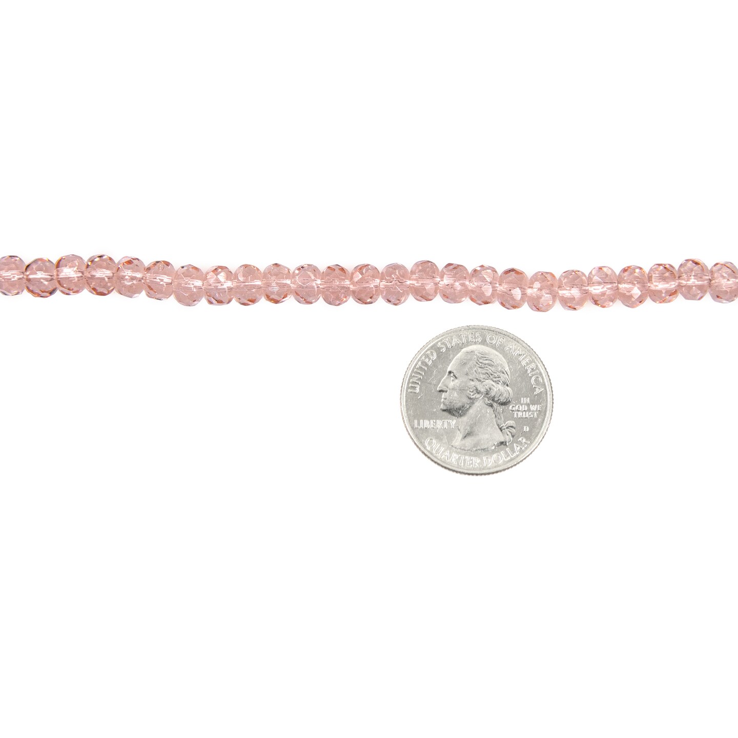 Pale Pink Rosaline Rosebud Beads 6x5mmm, apx 25 Beads - GB-RB9