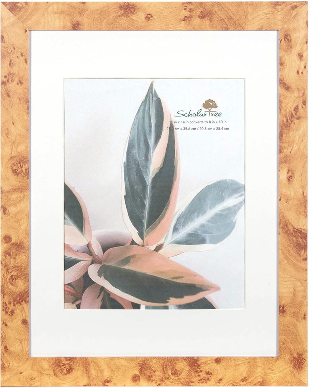 Yellow woodgrain 11x14 Picture Frame, Display 11x14 without Mat or 8x10 with Mat,Wall Gallery Photo Frames