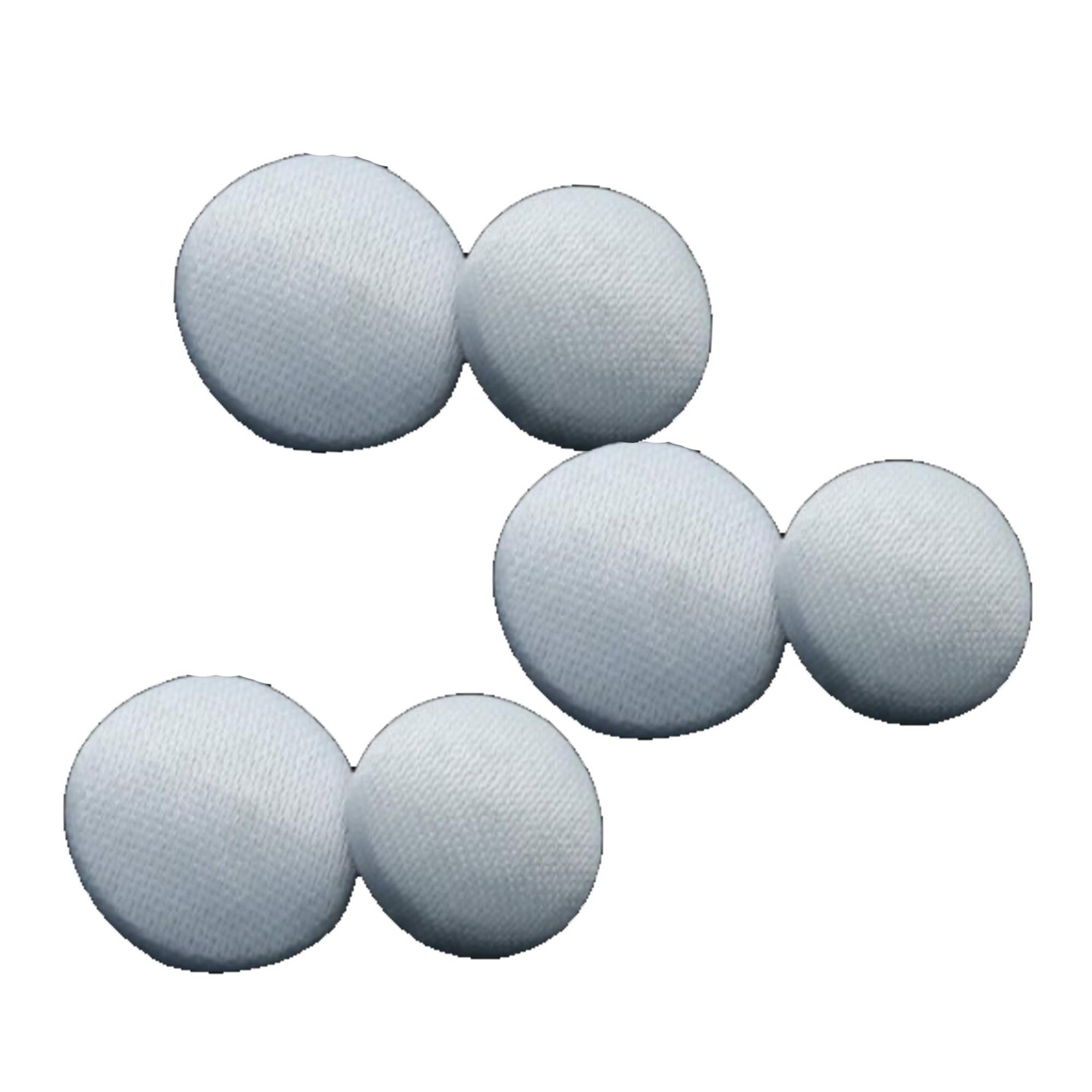 1 Dozen Bridal White Buttons with Canvas Backing 12.5mm for Wedding Dresses & Gowns