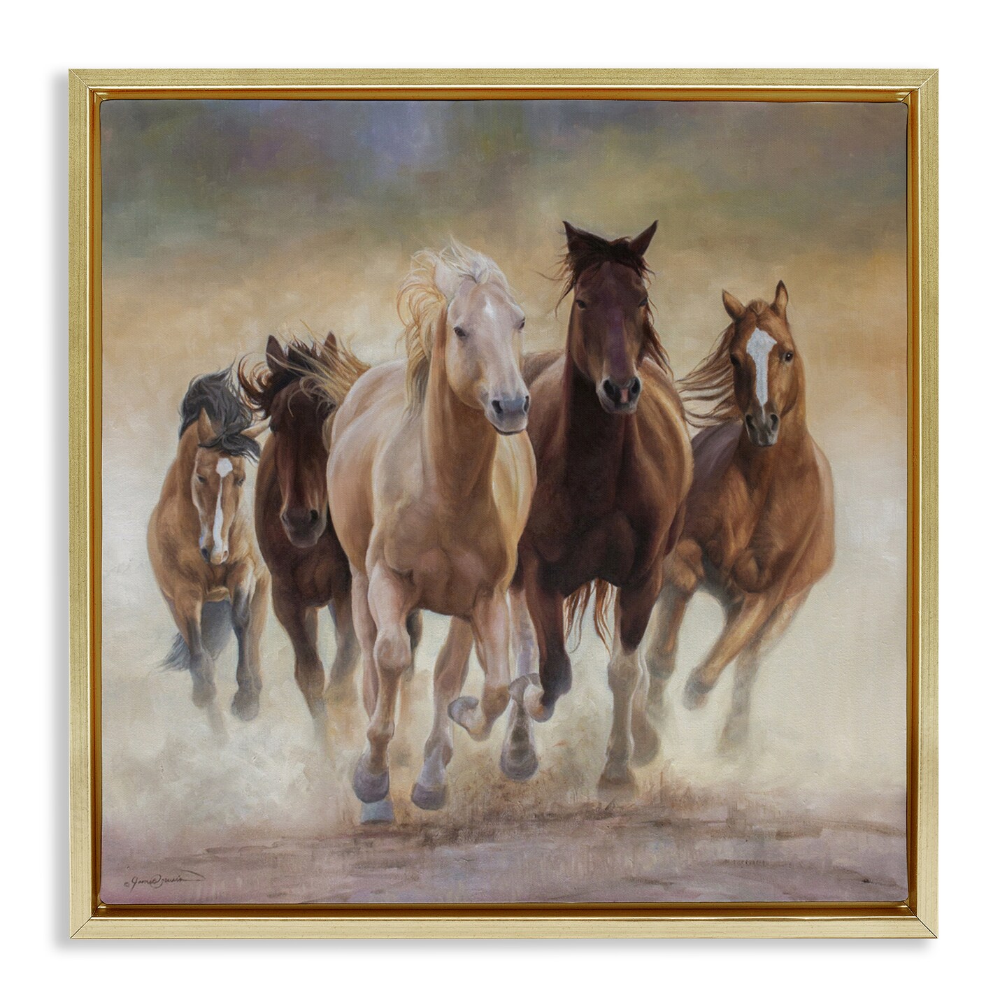 Stupell Industries Strong Galloping Horses Floating Frame, design by James Corwin