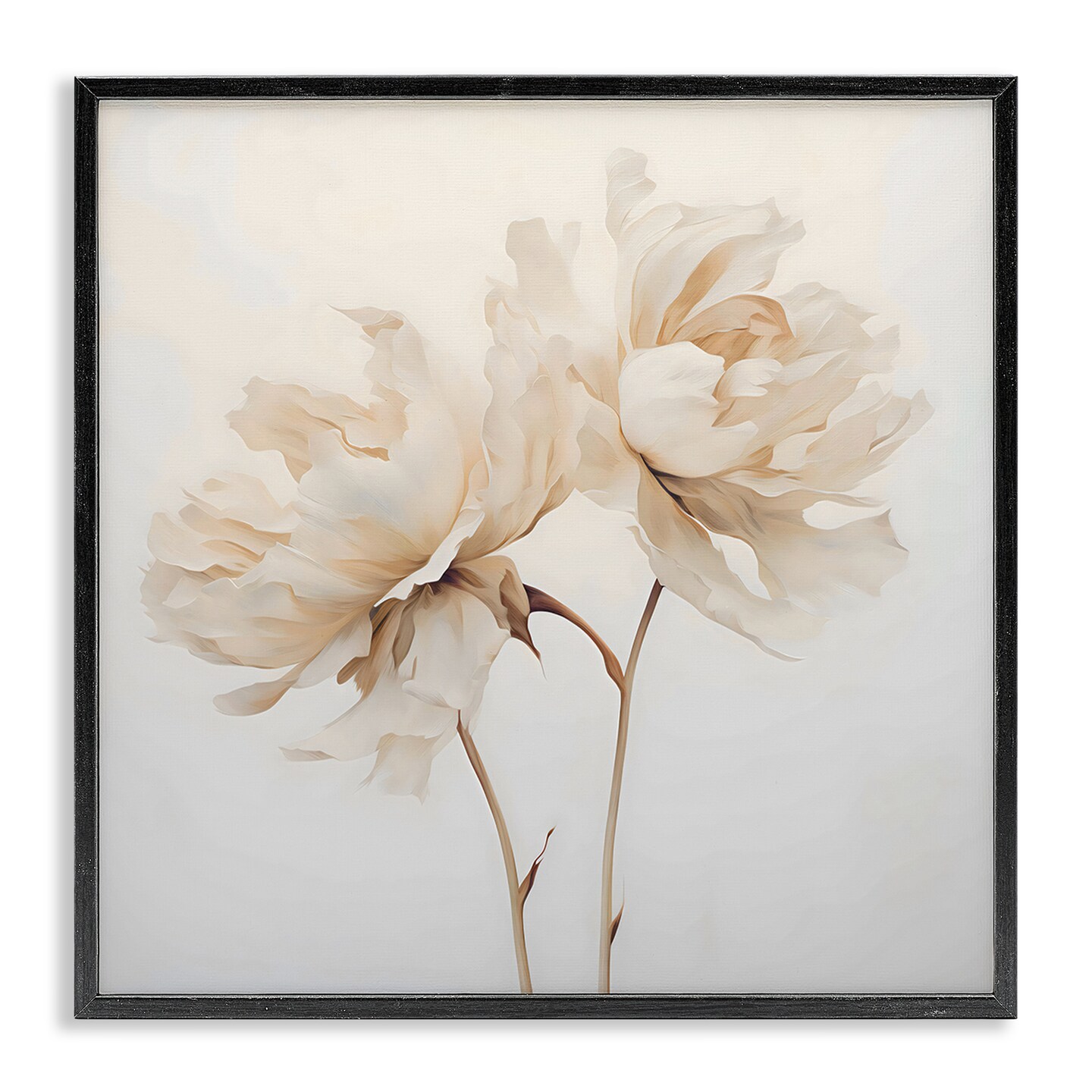 Stupell Industries Soft Blooming White Peonies Framed Giclee, design by Creative Studio