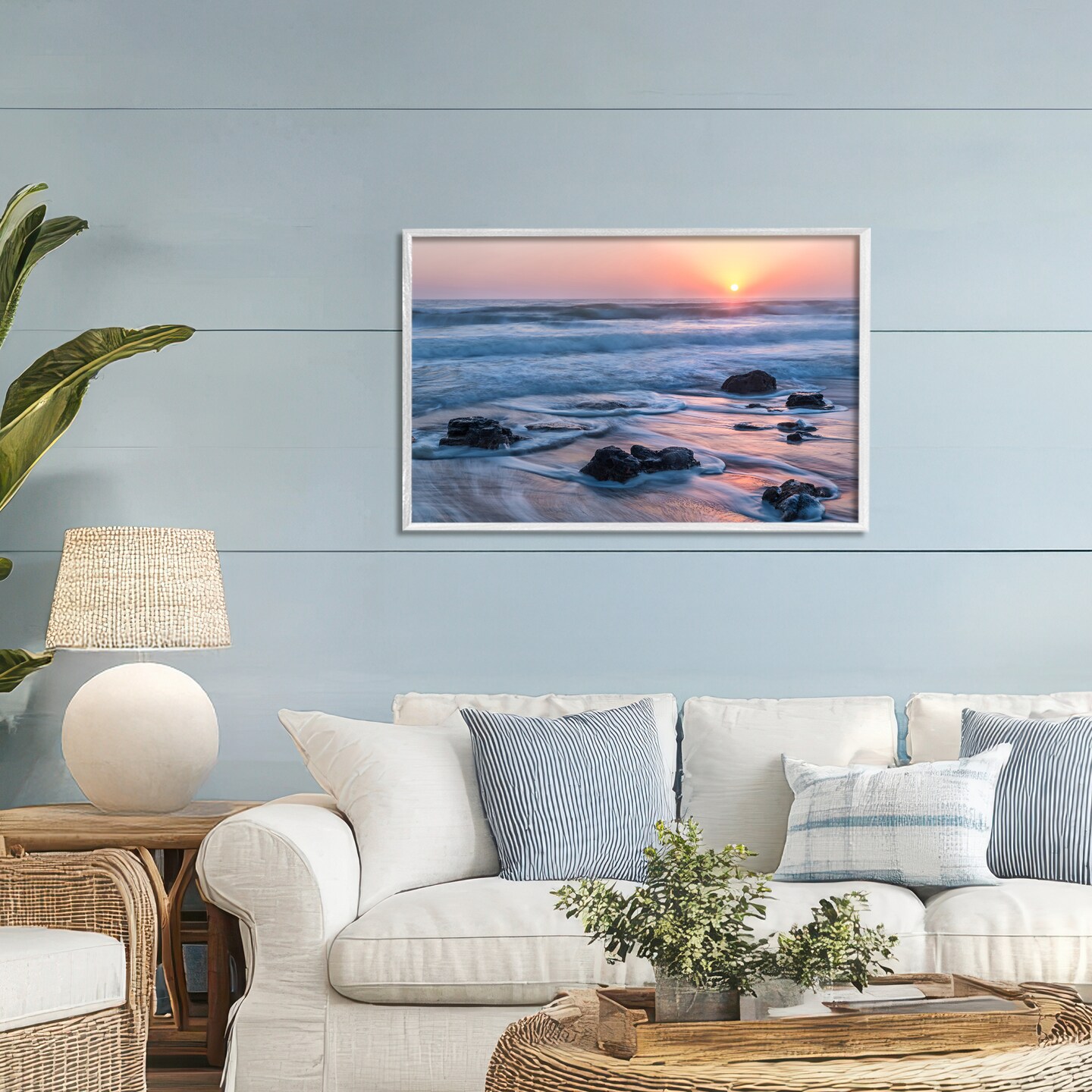 Stupell Industries Life Always Changes Seascape Framed Giclee, design by Jon Evan