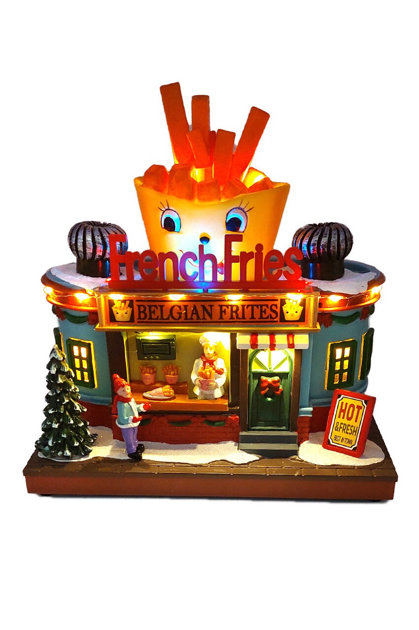 French Fries Stand - Christmas Village Collection by Wizardi F07N5-8