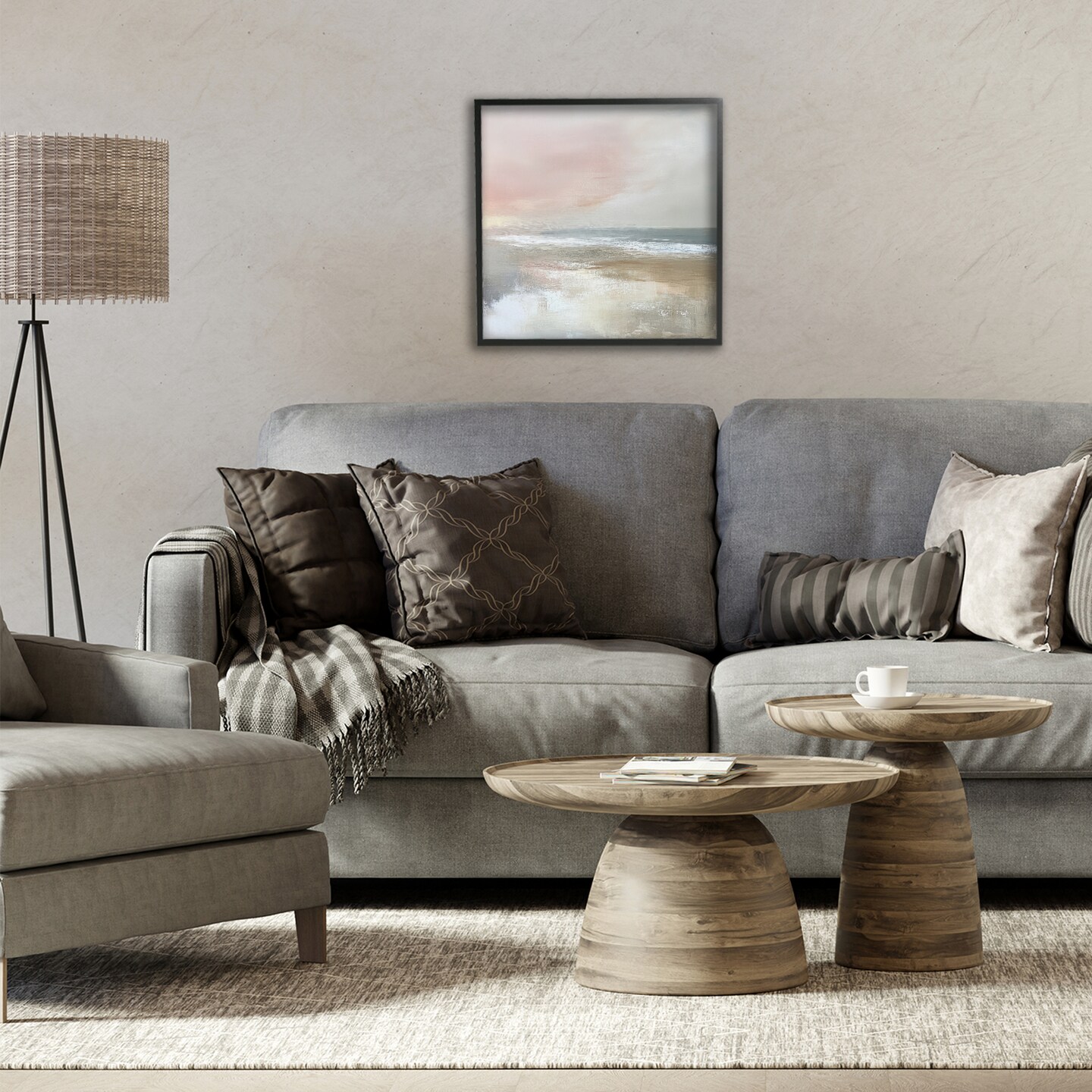 Stupell Industries Muted Landscape Marsh Waters Framed Giclee, design by Petal Prints Design