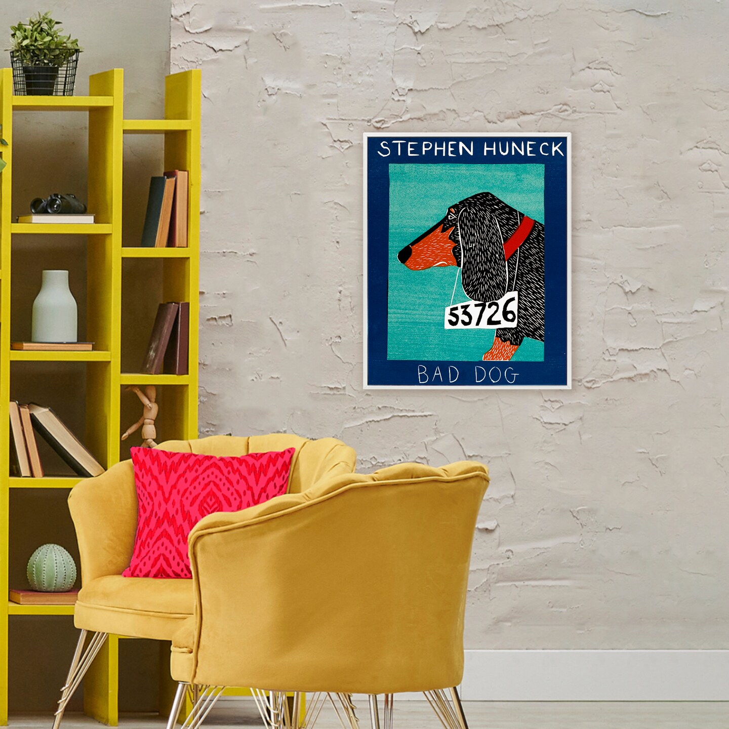 Stupell Industries Bad Dog Dachshund Framed Giclee, design by Stephen Huneck