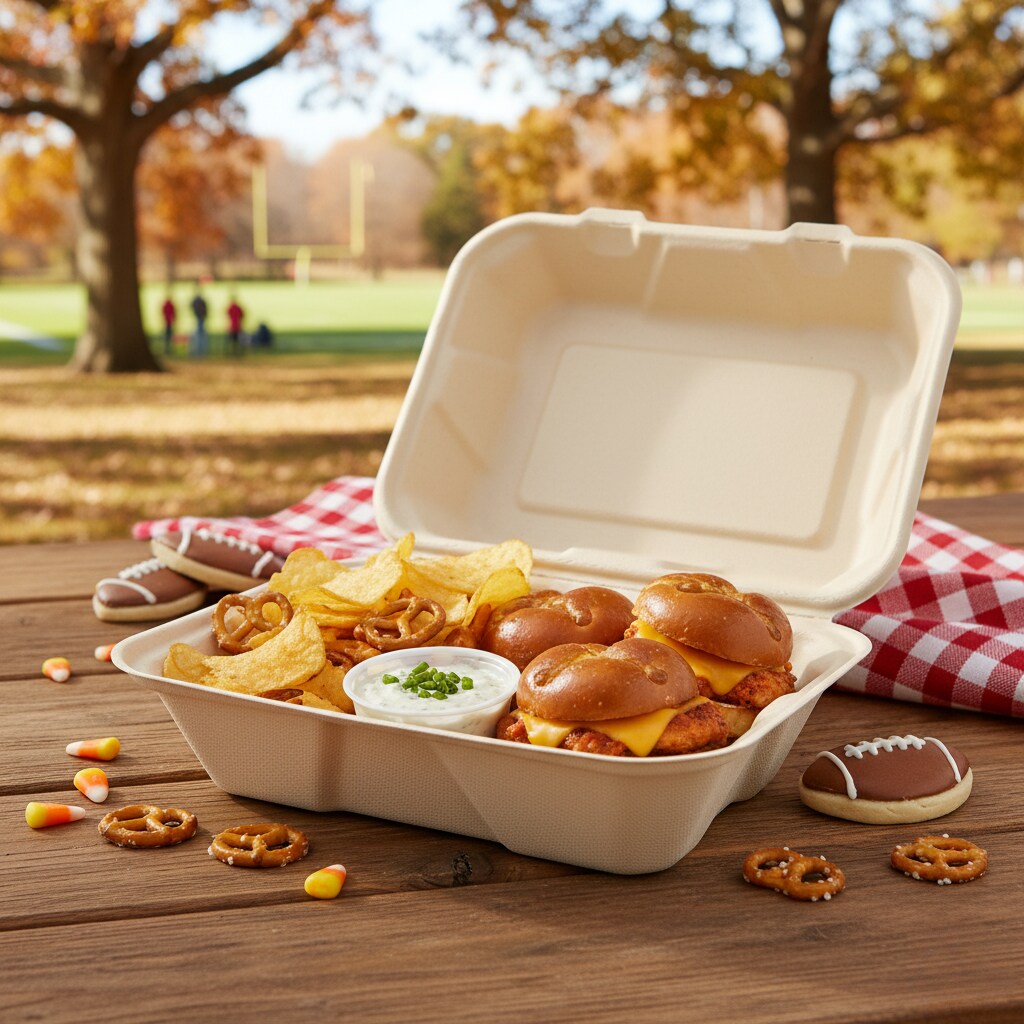 Greener Settings 75-Pack Compostable 9x6 Inch Clamshell Food Containers, Disposable Heavy-Duty Bagasse To-Go Boxes, Microwavable, Recyclable, Freezer Safe for Nachos, Wings, Cookies, Meals