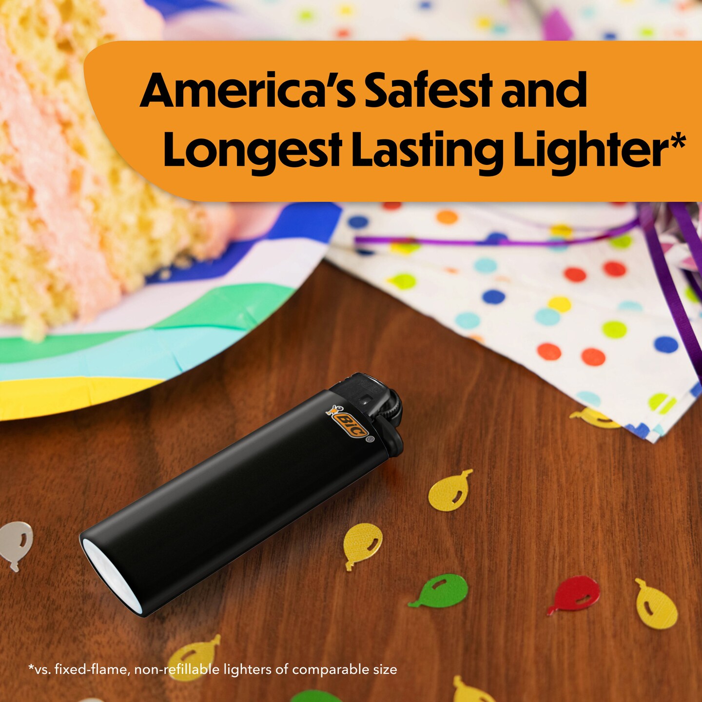 BIC Maxi Pocket Lighter, Special Edition Series, Black, 8 Count Pack of Lighters