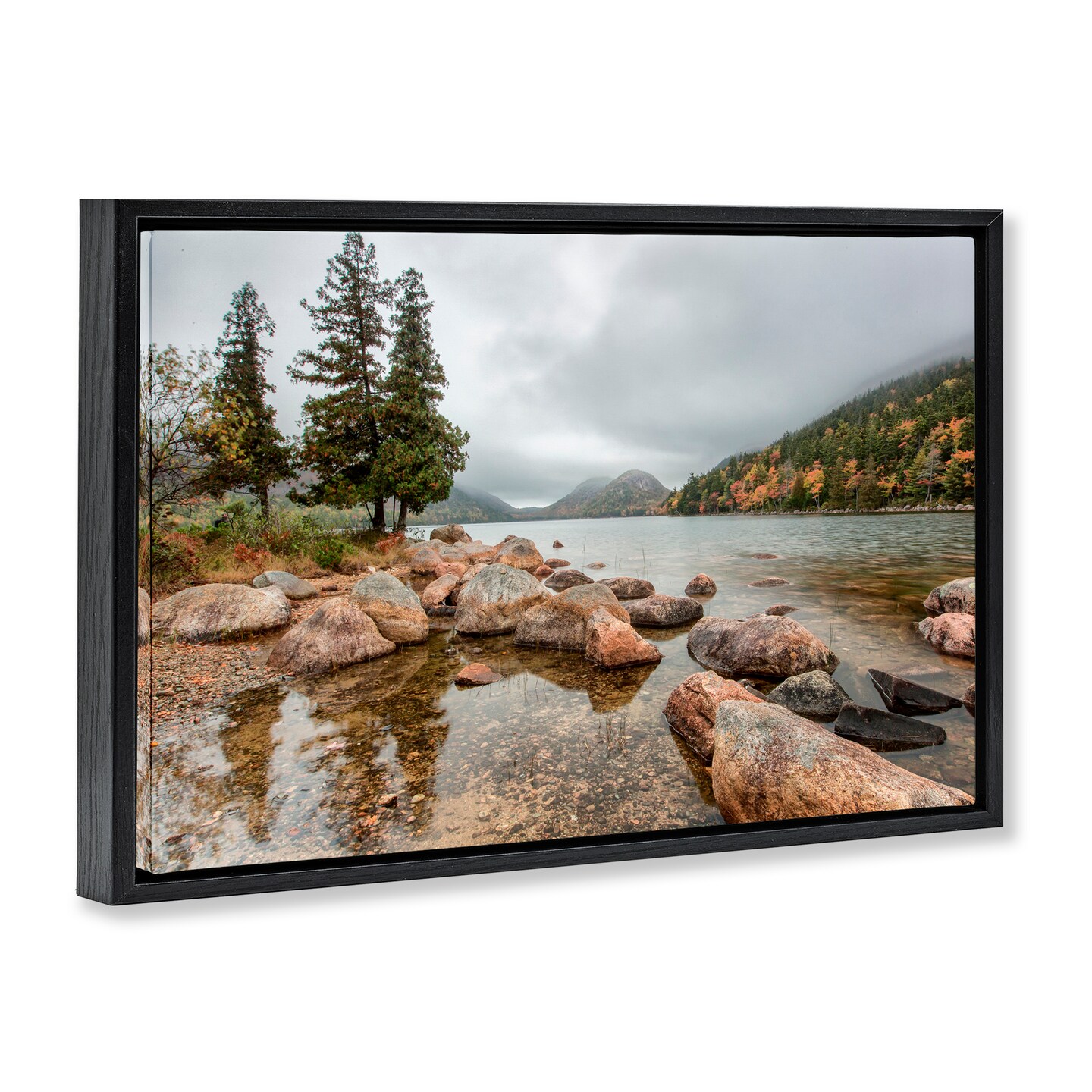 Stupell Industries Pond In The Mountains Floating Frame, design by Jon Evan