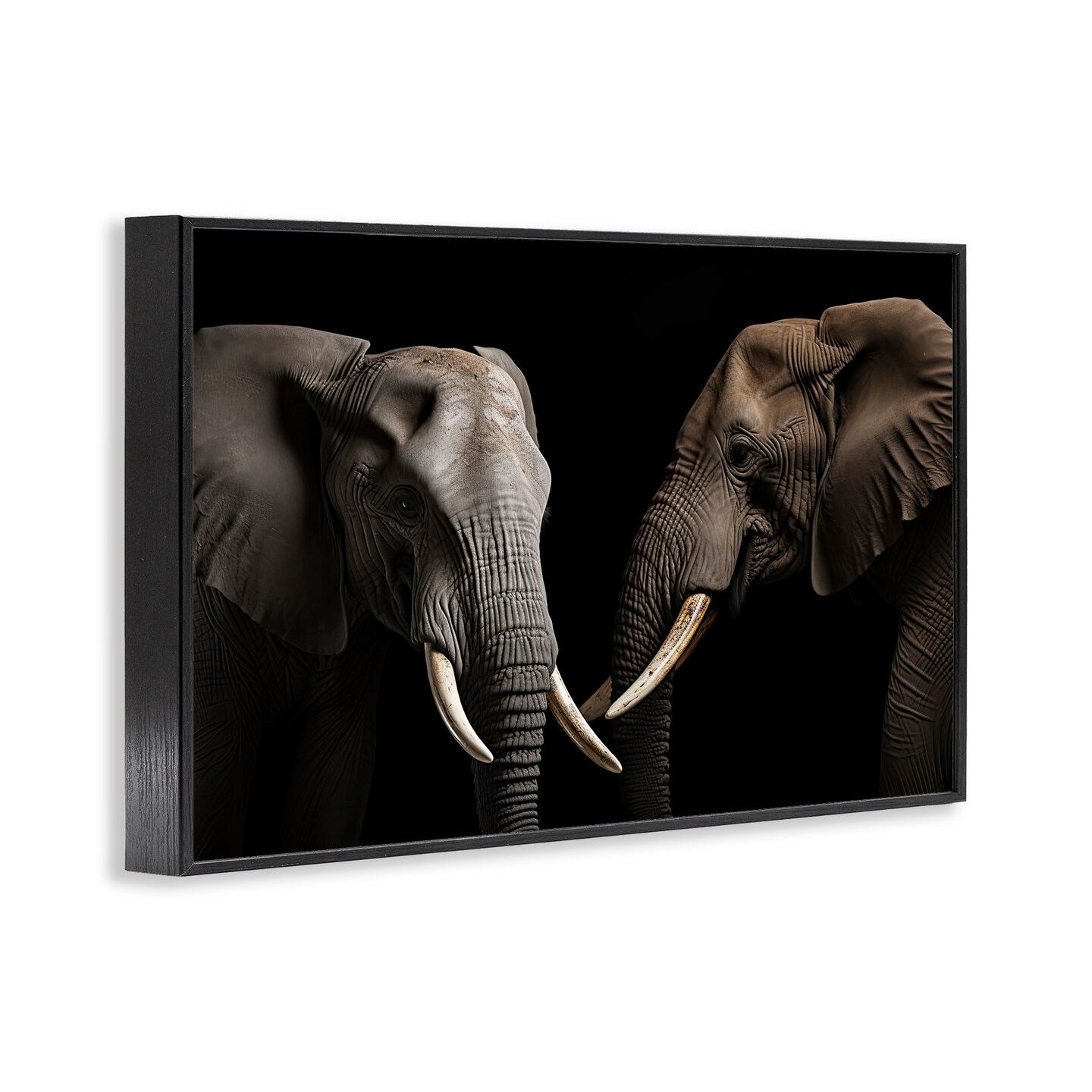 Stupell Industries Pachyderm Elephant Pair Framed Giclee, design by Decent Exposures
