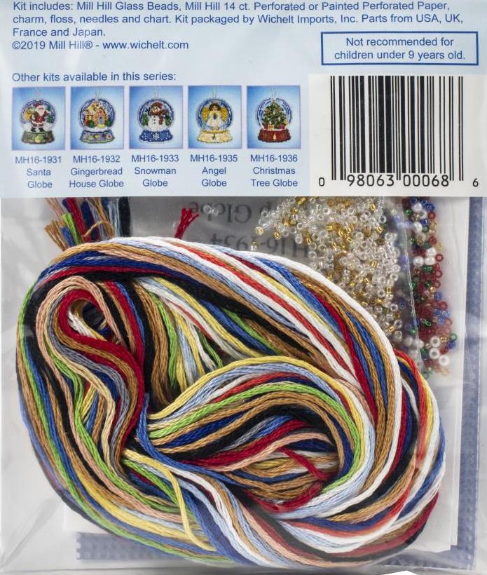 DIY Mill Hill Toy Shop Globe Christmas Holiday Bead Cross Stitch Ornament Kit