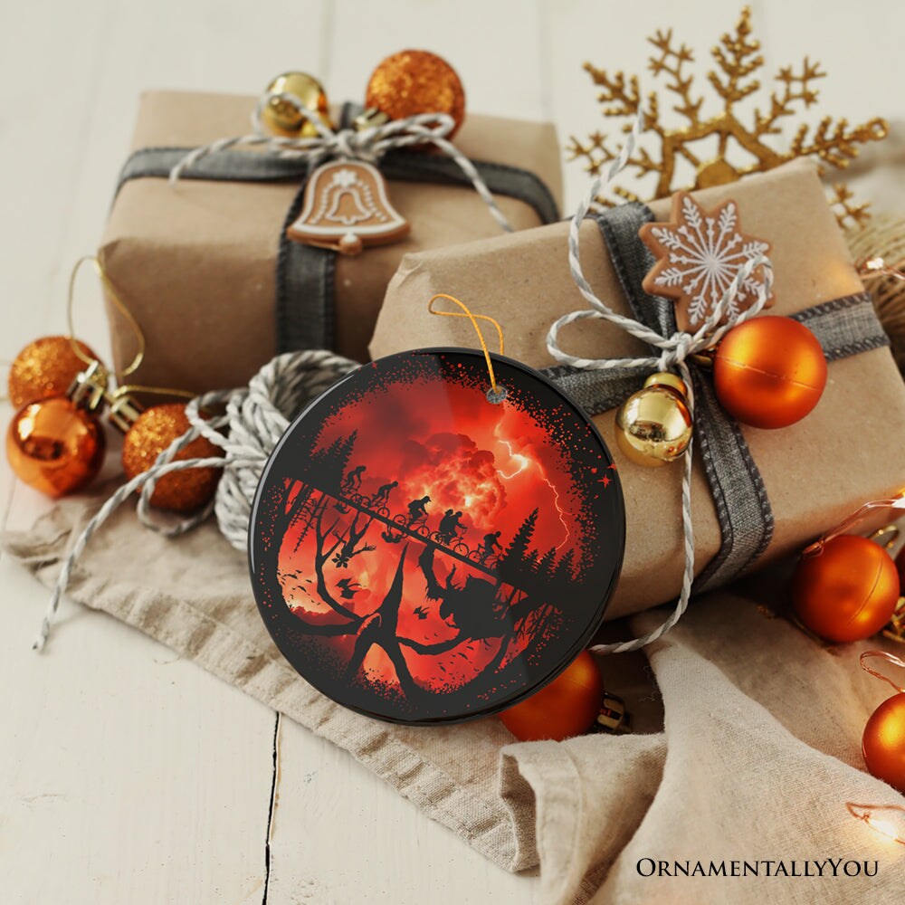 Welcome to the Upside Down Ornament, Vintage Horror Halloween Gift