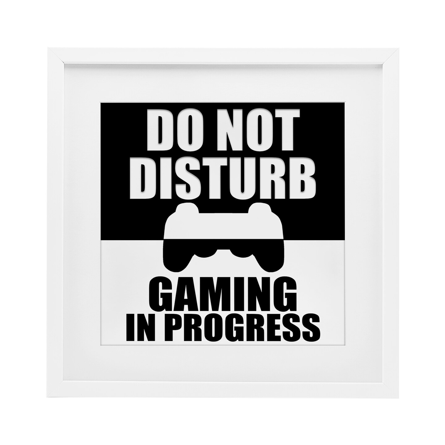 Stupell Industries Do Not Disturb Minimal Gamer Framed Print Under Glass, design by Kim Allen