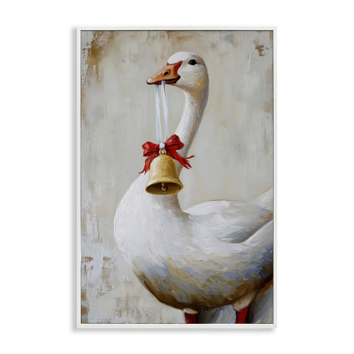 Stupell Industries Festive Jingle Goose Framed Giclee, design by Petal Prints Design