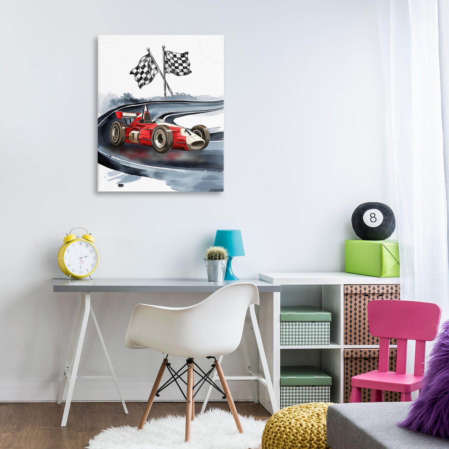 Stupell Industries Vintage Race Day Flags Canvas, design by Christine Simpson Art