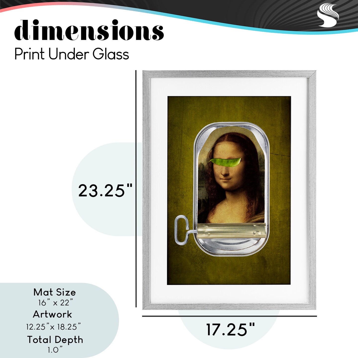 Stupell Industries Canned Mona Lisa Framed Print Under Glass, design by Elo Marc