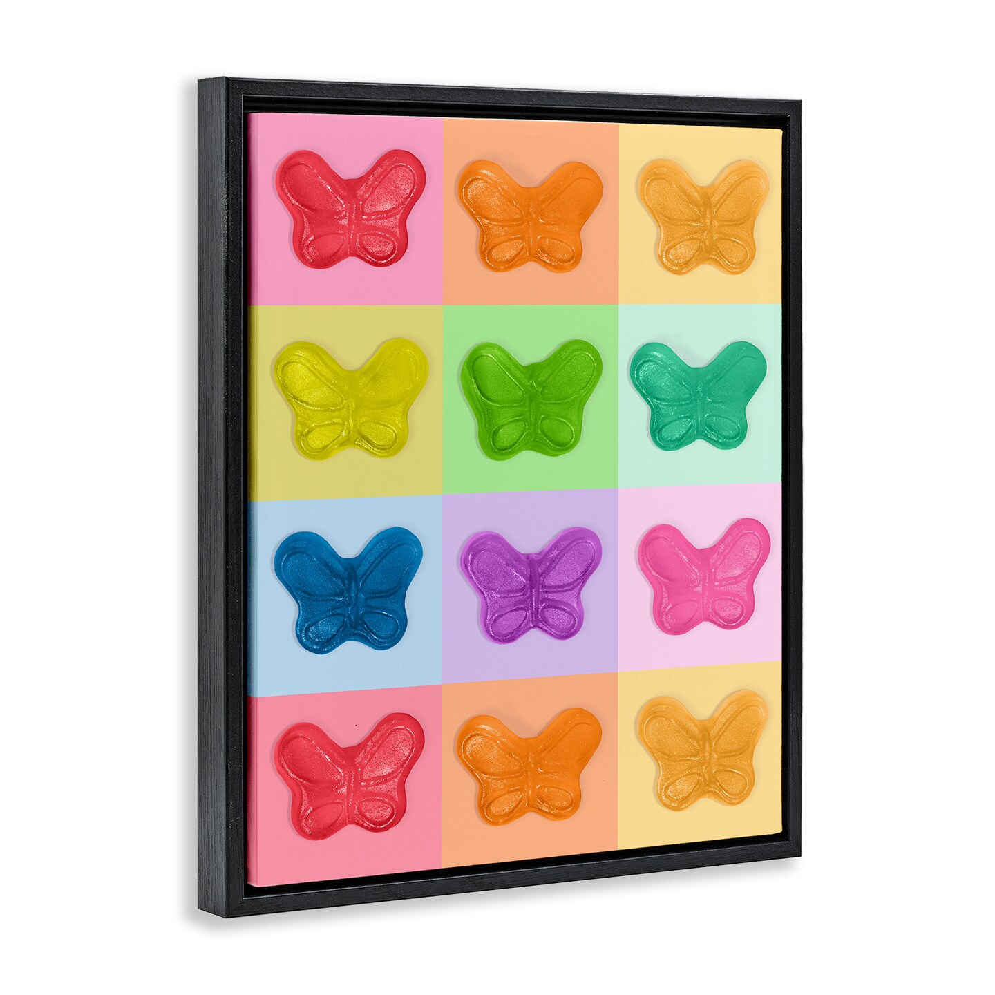 Stupell Industries Candy Butterfly Rainbow Floating Frame, design by LISH Creative