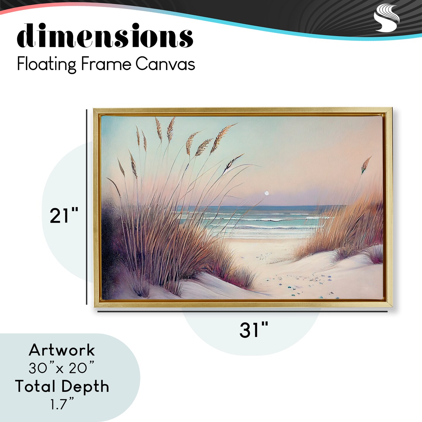 Stupell Industries Euphoria Beach Dunes View Floating Frame, design by Sasha