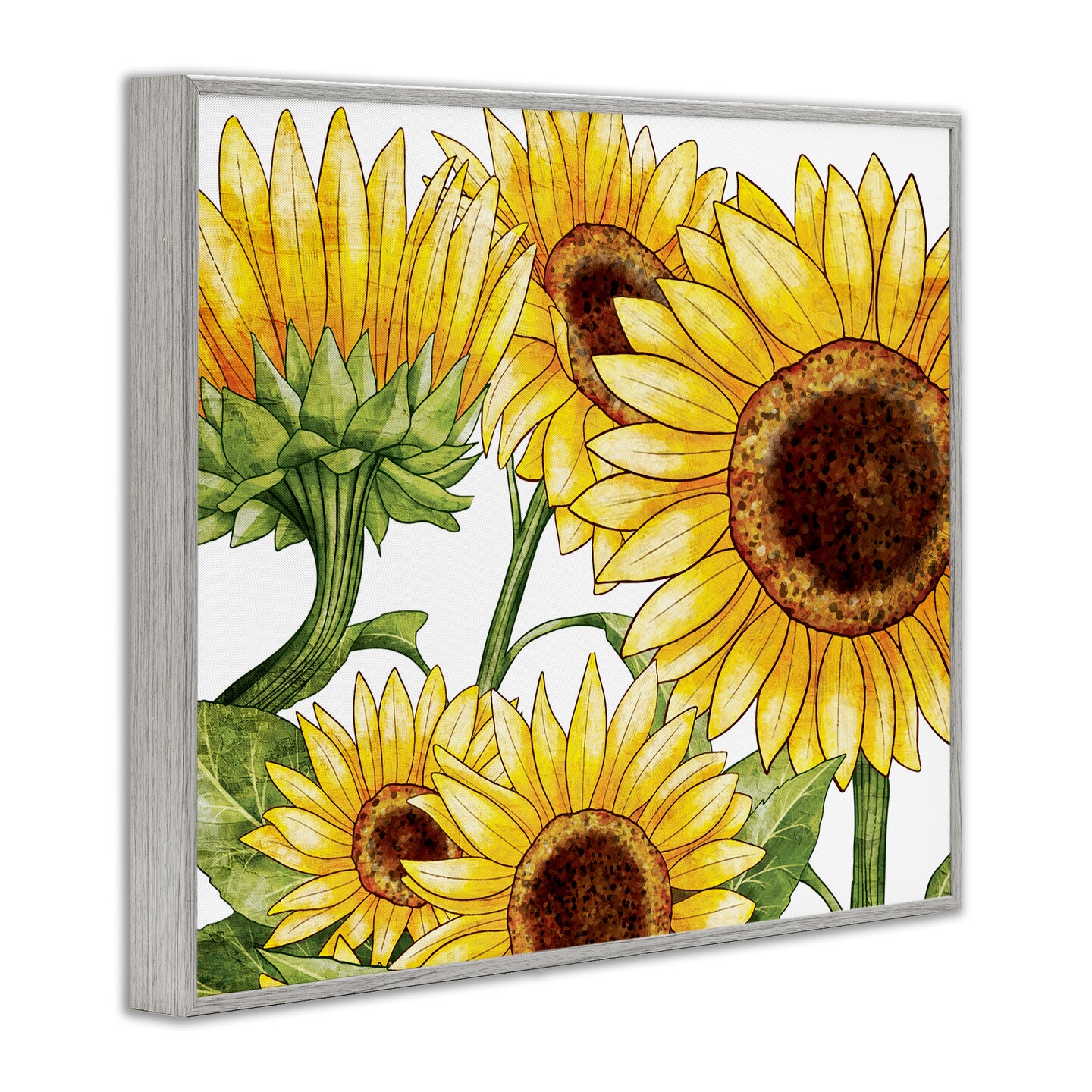 Stupell Industries Rustic Bloom Sunflowers Framed Giclee, design by Kim Allen