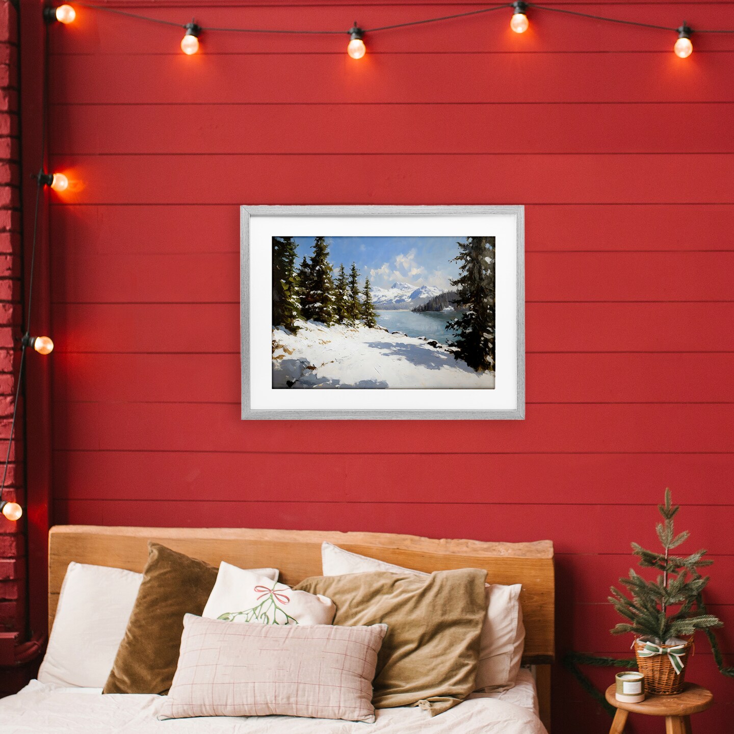 Stupell Industries Way Up North Landscape Framed Print Under Glass, design by Petal Prints Design