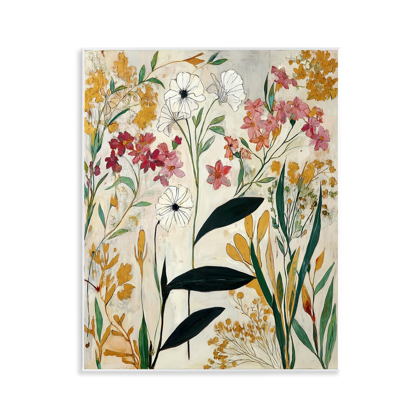 Stupell Industries Vintage Playful Botanicals Wall Plaque, design by Annabelle Hall