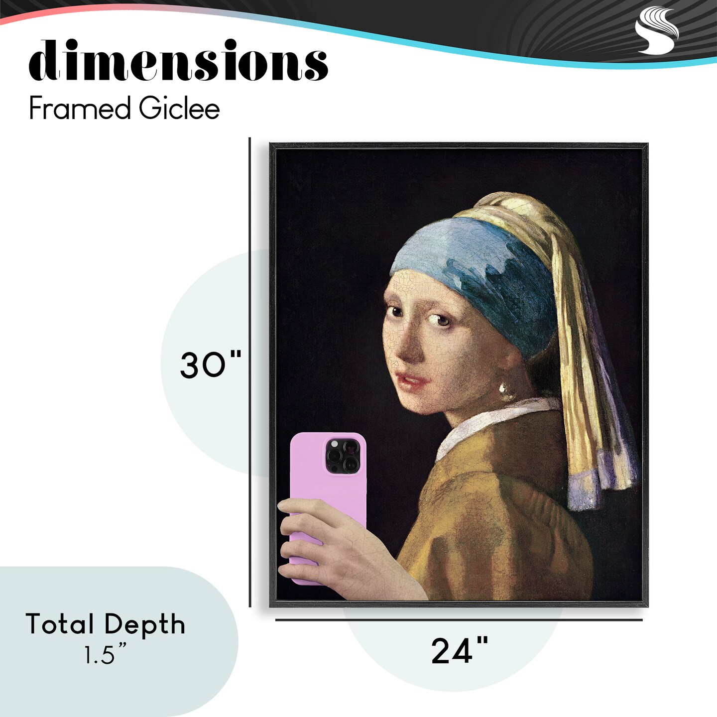 Stupell Industries Girl With Pink Phone Funny Framed Giclee, design by Masters Redux